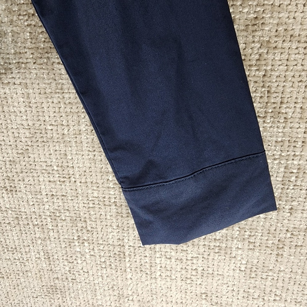 Stelen Knot Front Blouse Long Sleeve Womens S Navy 100% Cotton Button Up *Flaw - Picture 4 of 13